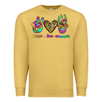 Antique Gold peace love summer Premium Sweatshirt - JahusDesignShop