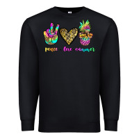 Black peace love summer Premium Sweatshirt - JahusDesignShop