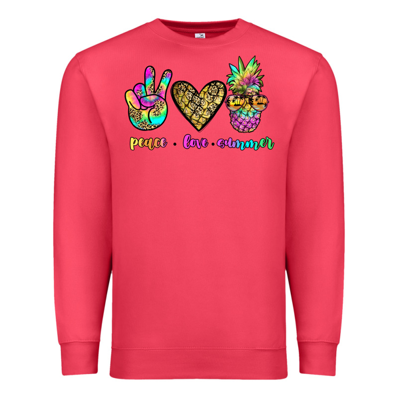 Peace Love Summer Premium Sweatshirt by JahusDesignShop | Teevron