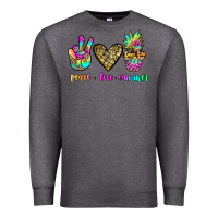 Charcoal Heather peace love summer Premium Sweatshirt - JahusDesignShop