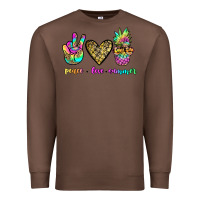 Chestnut peace love summer Premium Sweatshirt - JahusDesignShop