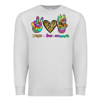 Dove Grey peace love summer Premium Sweatshirt - JahusDesignShop