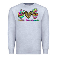 Heather Grey peace love summer Premium Sweatshirt - JahusDesignShop