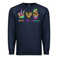 Navy peace love summer Premium Sweatshirt - JahusDesignShop