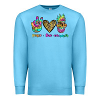 Ocean Blue peace love summer Premium Sweatshirt - JahusDesignShop