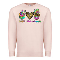 Pale Pink peace love summer Premium Sweatshirt - JahusDesignShop