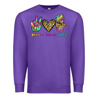 Purple peace love summer Premium Sweatshirt - JahusDesignShop