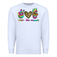 White peace love summer Premium Sweatshirt - JahusDesignShop