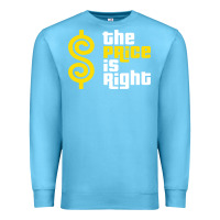 Ocean Blue price is right Premium Sweatshirt - PixelFlow
