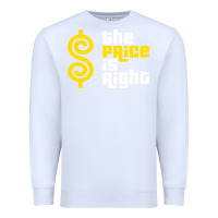 White price is right Premium Sweatshirt - PixelFlow