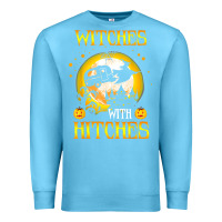Ocean Blue witches with hitches funny halloween costume gift Premium Sweatshirt - PixelFlow