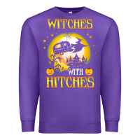 Purple witches with hitches funny halloween costume gift Premium Sweatshirt - PixelFlow