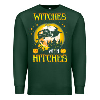 Sports Green witches with hitches funny halloween costume gift Premium Sweatshirt - PixelFlow