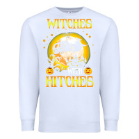 White witches with hitches funny halloween costume gift Premium Sweatshirt - PixelFlow