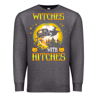 Charcoal Heather witches with hitches funny halloween costume gift Premium Sweatshirt - PixelFlow