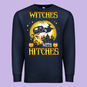 Witches With Hitches Funny Halloween Costume Gift Premium Sweatshirt Designed By Pixelflow