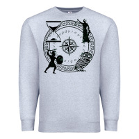 Heather Grey the four stoic virtues Premium Sweatshirt - PixelFlow