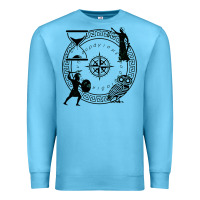 Ocean Blue the four stoic virtues Premium Sweatshirt - PixelFlow