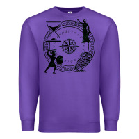 Purple the four stoic virtues Premium Sweatshirt - PixelFlow