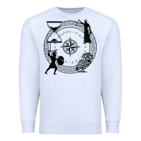 White the four stoic virtues Premium Sweatshirt - PixelFlow