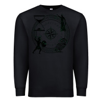 Black the four stoic virtues Premium Sweatshirt - PixelFlow