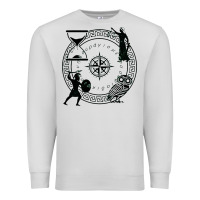 Dove Grey the four stoic virtues Premium Sweatshirt - PixelFlow