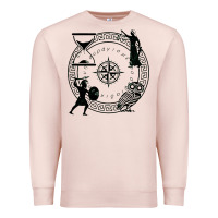 Pale Pink the four stoic virtues Premium Sweatshirt - PixelFlow