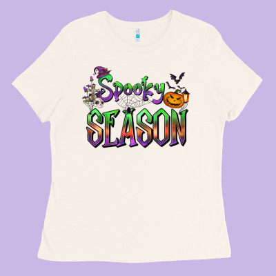 Halloween Spooky Season Ladies Tee Designed By Fadigitalartstudio