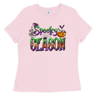 Bubblegum Pink Halloween Spooky Season Ladies Tee - FaDigitalArtStudio