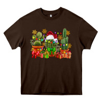 Chocolate Brown christmas cactus Heavy Core Tee - CowGirlArtShop