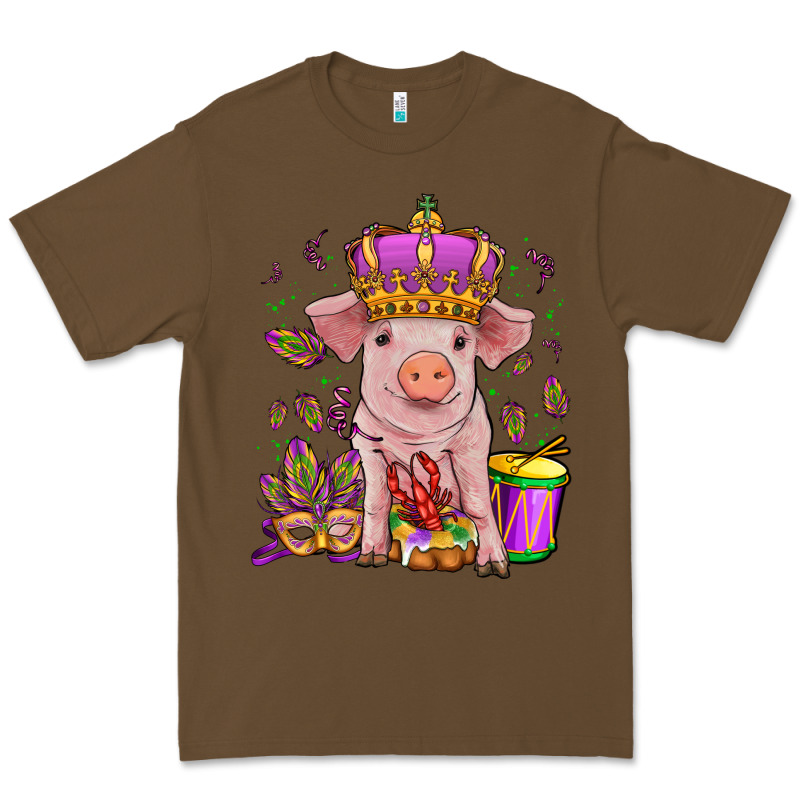 Mardi Gras Pig Premium Tee by OliviaCreatesArt | Teevron