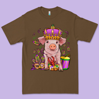 Mardi Gras Pig Premium Tee Designed By Oliviacreatesart