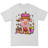 Dove Grey mardi gras pig Premium Tee - OliviaCreatesArt