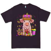 Plum mardi gras pig Premium Tee - OliviaCreatesArt
