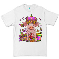 White mardi gras pig Premium Tee - OliviaCreatesArt