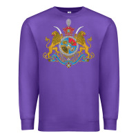 Purple Iran Coat of arms Flag souvenir Iranian Persian Premium Sweatshirt - PixelFlow