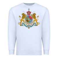 White Iran Coat of arms Flag souvenir Iranian Persian Premium Sweatshirt - PixelFlow