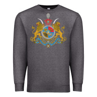 Charcoal Heather Iran Coat of arms Flag souvenir Iranian Persian Premium Sweatshirt - PixelFlow