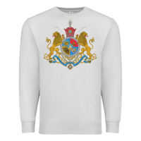 Dove Grey Iran Coat of arms Flag souvenir Iranian Persian Premium Sweatshirt - PixelFlow