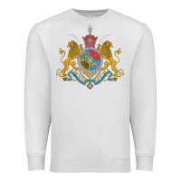 Oatmeal Heather Iran Coat of arms Flag souvenir Iranian Persian Premium Sweatshirt - PixelFlow