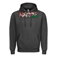 Charcoal Heather mexican flag sunflower madre Zipper Hoodie - JahusDesignShop