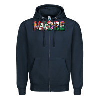 Navy mexican flag sunflower madre Zipper Hoodie - JahusDesignShop