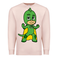Pale Pink gekko cat boy Premium Sweatshirt - PixelFlow