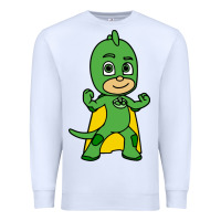White gekko cat boy Premium Sweatshirt - PixelFlow