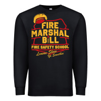 Black fire marshal bill fire safety school funny firefighter t shirt Premium Sweatshirt - PixelFlow