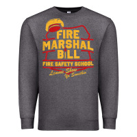 Charcoal Heather fire marshal bill fire safety school funny firefighter t shirt Premium Sweatshirt - PixelFlow