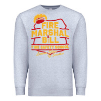 Heather Grey fire marshal bill fire safety school funny firefighter t shirt Premium Sweatshirt - PixelFlow