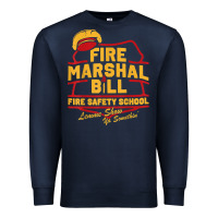 Navy fire marshal bill fire safety school funny firefighter t shirt Premium Sweatshirt - PixelFlow