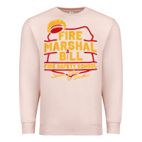 Pale Pink fire marshal bill fire safety school funny firefighter t shirt Premium Sweatshirt - PixelFlow
