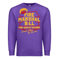 Purple fire marshal bill fire safety school funny firefighter t shirt Premium Sweatshirt - PixelFlow